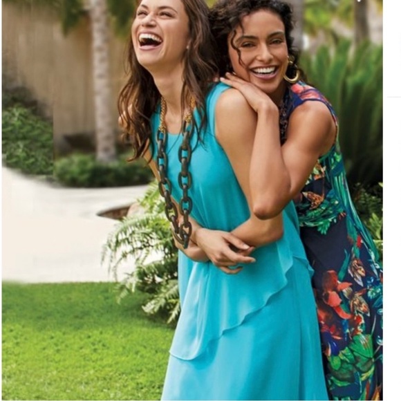Soft Surroundings Ocean Drive Dress in Atlas blue - Picture 1 of 9